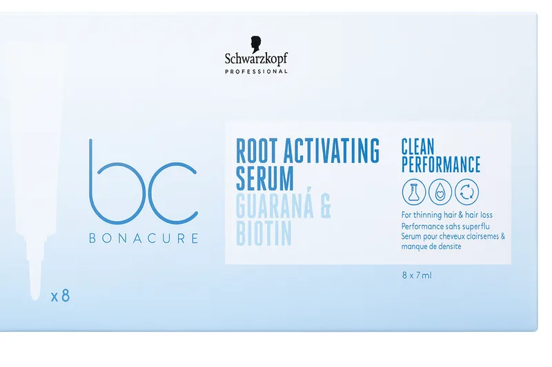 "אמפולות נשירה BC לשיער דליל ונושר 8 אמפולות במארז 7 מ""ל כל אמפולה"